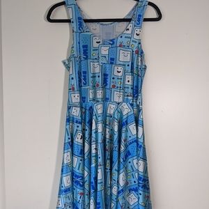 BlackMilk clothing brand BMO Pattern Adventure Time skater dress size Medium